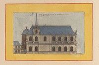 Gezicht op de zijgevel van de kerk van Richelieu (1629 - 1679) by Jean Marot I and Anna Beeck