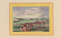 Gezicht op Pézenas (1638) by anonymous, Christophe Tassin, Michel van Lochom and Anna Beeck