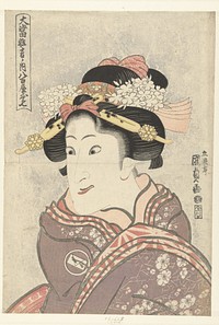 Iwai Hanshiro V in de rol van Yaoya Oshichi (1812 - 1816) by Utagawa Kunisada I and Kawaguchiya Uhei