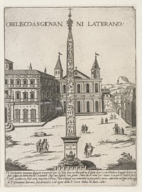 Lateraanse Obelisk achter de Sint-Jan van Lateranen te Rome (1651) by Giovanni Maggi, Bartolomeo Rossi, Giovanni Giacomo de Rossi and Girolamo Colonna