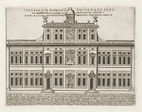 Façade van het Collegio Romano te Rome (1638) by Giacomo Lauro, Bartolomeo Ammannati, Giovanni Battista de Rossi and Urbanus VIII