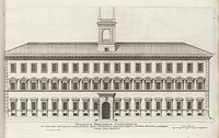 Façade van Palazzo Caetani te Rome (1655) by Giovanni Battista Falda, Pietro Ferrerio, Bartolomeo Ammannati and Giovanni Giacomo de Rossi