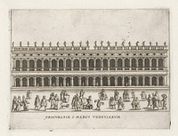 Bedrijvigheid op het San Marcoplein te Venetië (1638) by Giacomo Lauro, Giovanni Battista de Rossi and Urbanus VIII