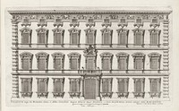 Façade van Palazzo Madama te Rome (1655) by Giovanni Battista Falda, Pietro Ferrerio, Paolo Maruscelli and Giovanni Giacomo de Rossi