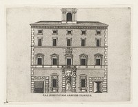 Façade van Palazzo Olgiati te Rome (1638) by Giacomo Lauro, Giovanni Battista de Rossi and Urbanus VIII