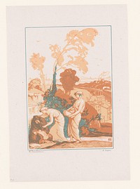Muziek en Poëzie helpen de kunstenaar (c. 1909) by Auguste Lepère