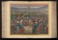 Intocht van de Perzische ambassadeur op Place Royale te Parijs (1715) by François Langlois, François Langlois and Anna Beeck