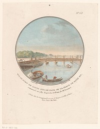 Gezicht op de Pont de la Concorde (c. 1788) by Joseph Alexandre Le Campion, Sergent, Le Campion Frères and Lodewijk XVI koning van Frankrijk