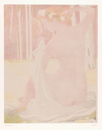 Nimf met een kroon van madeliefjes (1899 - 1901) by Maurice Denis