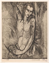 Naakte man met gesloten ogen (1915) by Lodewijk Schelfhout, N V Roeloffzen and Hübner and Paul Verlaine