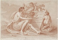 Titelprent met personificatie van de schilderkunst (1798) by Francesco Bartolozzi, Giovanni Battista Cipriani and Gaetano Stefano Bartolozzi