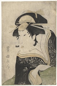 Busteportret van Segawa Kikunojo III (1796 - 1800) by Utagawa Toyokuni I and Yamaguchiya Chusuke Kinkodo