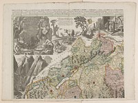 Deel van een vierdelige kaart van Zwitserland (linksboven) (1712) by Emanuel Schalch, Johann Heinrich Huber, Johann Melchior Füssli and Johann Jakob Scheuchzer