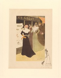 Dames voor de etalage van galerie Ed. Sagot (1898) by George Alfred Bottini