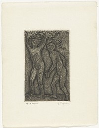 Man en vrouw in grijs (1937 - 1969) by Yo Sugano