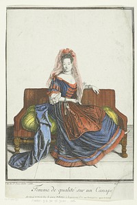 Femme de qualité sur un Canapé (1686) by Aubert and Cie and Dieu de Saint Jean