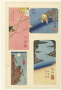 Vier harimaze van beroemde plaatsen (1848 - 1852) by Hiroshige I  Utagawa