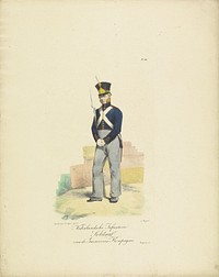 Soldaat Garnizoenscompagnie, 1820-1825 (1825 - 1827) by Jean Baptiste Madou, J Delfosse and Willem Frederik graaf van Bylandt