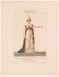 Portret van Marie-Thérèse Davoux in de rol van Armide (1815 - 1845) by J L Benoist II, Chaumont, Adrien Langlois and Sampier