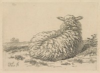 Liggend schaap (1891) by Frans Lebret