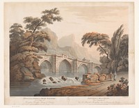 Gezicht op Roughty Bridge, Kerry (1806) by T Cartwright, Thomas Walmsley and James Daniell