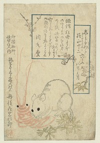 Rat met rivierkreeft (1840) by anonymous and Tangoya Iwajirô