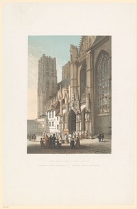 Zijportaal van de Sint-Michiel en Sint-Goedelekathedraal te Brussel (1852 - 1878) by François Stroobant, François Stroobant, Simonau and Toovey and Charles Muquardt