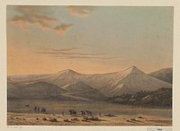 Gezicht op de Bromo vulkaan (1869) by Johan Conrad Greive, Abraham Salm and Frans Buffa en Zonen