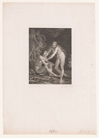Daphnis en Chloë badend (1807 - 1858) by Hyacinthe Louis Victor Jean Baptiste Aubry Lecomte and Pierre Prud hon