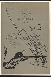 Omslag voor: Zes landschappen (1887) by Félix Bracquemond and Alfred Lemercier