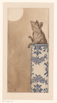Vaas met muis (1856 - 1897) by Henri Charles Guérard