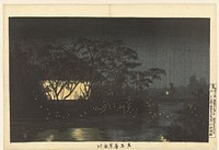 De Komoro rivier bij Tennoji (1880) by Kobayashi Kiyochika and Fukuda Kumajirô