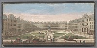 Gezicht op de Place Royale te Parijs (1700 - 1799) by anonymous and Jacques Rigaud