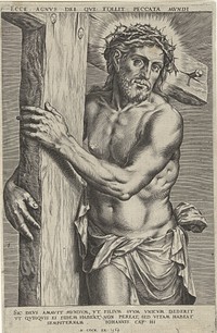 Christus als Man van Smarten (1564) by Cornelis Cort, Michiel Coxie I and Hieronymus Cock