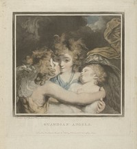 Twee engelen en een kind (1786) by Charles Howard Hodges, Joshua Reynolds and John Raphael Smith