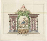 Kunsten en Wetenschappen, decoratie op de Noordermarkt, 1795 (1795) by anonymous, Jurriaan Andriessen and Pierre Esaye Duyvené