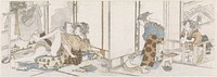 Liefdespaar bespied (1813) by Katsushika Hokusai