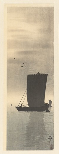 Vissersboten (c. 1900 - c. 1910) by Ohara Koson and Akiyama Buemon