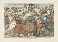 Beroking van de Corsicaan, 1813 (1813) by Thomas Rowlandson, Rudolph Ackermann and anonymous
