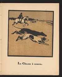 Jockey met twee jachthonden (1898) by William Nicholson and Société Française d éditions d art