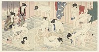 Badhuis in Hakone (c. 1827) by Utagawa Kunisada I