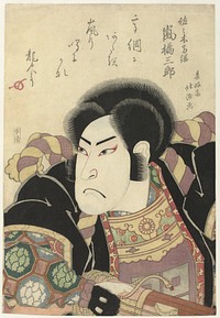 Arashi Kitsusaburô I als Sasaki Takatsuna (1821) by Shunkôsai Hokushû, Honya Seishichi and Ryûshakutei