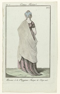 Journal des Dames et des Modes, Costume Parisien, 8 juillet 1799, An 7 (115) : Rézeaux à la Phrygienn (...) (1799) by anonymous, Sellèque and Pierre de la Mésangère