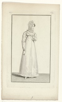 Journal des Dames et des Modes, Costume Parisien, 15 novembre 1817 (1690) : Bonnet de tull (...) (1817) by anonymous and Pierre de la Mésangère