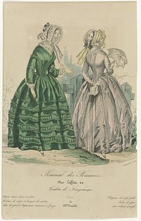 Journal des Femmes, ca. 1840 : Toilettes de Longchamps (...) (c. 1840) by Delaporte and Numa