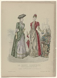 La Mode Illustrée, 1889, No. 37 : Toilettes de Mme. Gradoz (...) (1889) by Huard and Anaïs Colin Toudouze