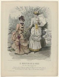 Le Moniteur de la Mode, 1883, No. 32, Pl. 2021 : Etoffes pour deuil (...) (1883) by J Bonnard, Jules David 1808 1892, Gauthier Villars, Abel Goubaud and Auguste Godchaux and Cie