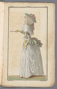 Magasin des Modes Nouvelles Françaises et Anglaises, 30 juillet 1787, 26e cahier, 2e année, Pl. 1 (1787) by A B Duhamel, Defraine and Buisson