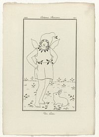 Journal des Dames et des Modes, Costumes Parisiens, 1914, No. 140 : Un lutin (1914) by Monogrammist MFN and anonymous