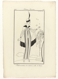 Journal des Dames et des Modes, Costumes Parisiens, 1914, No. 150 : Petit manteau de velours (...) (1914) by George Barbier and anonymous
